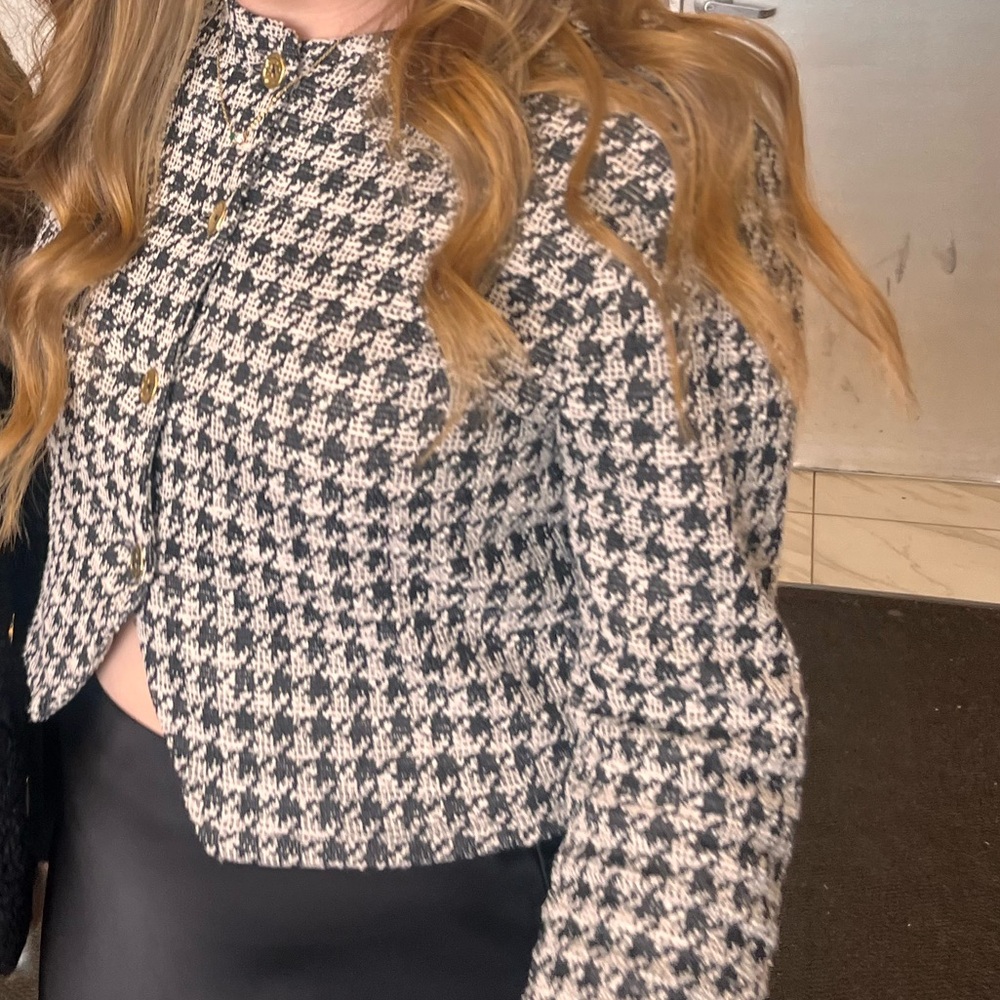 ZARA Houndstooth Jacket
